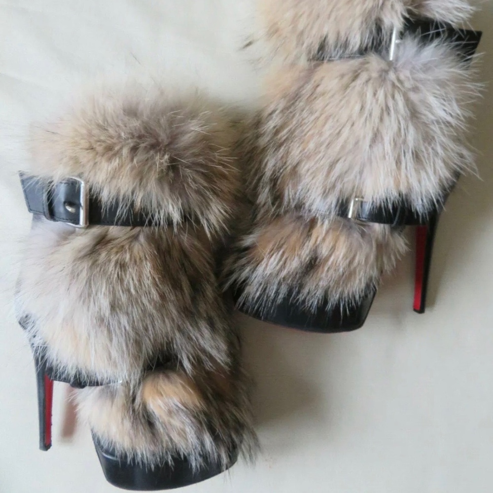 SOLD - Christian Louboutin Coyote Fur Boots